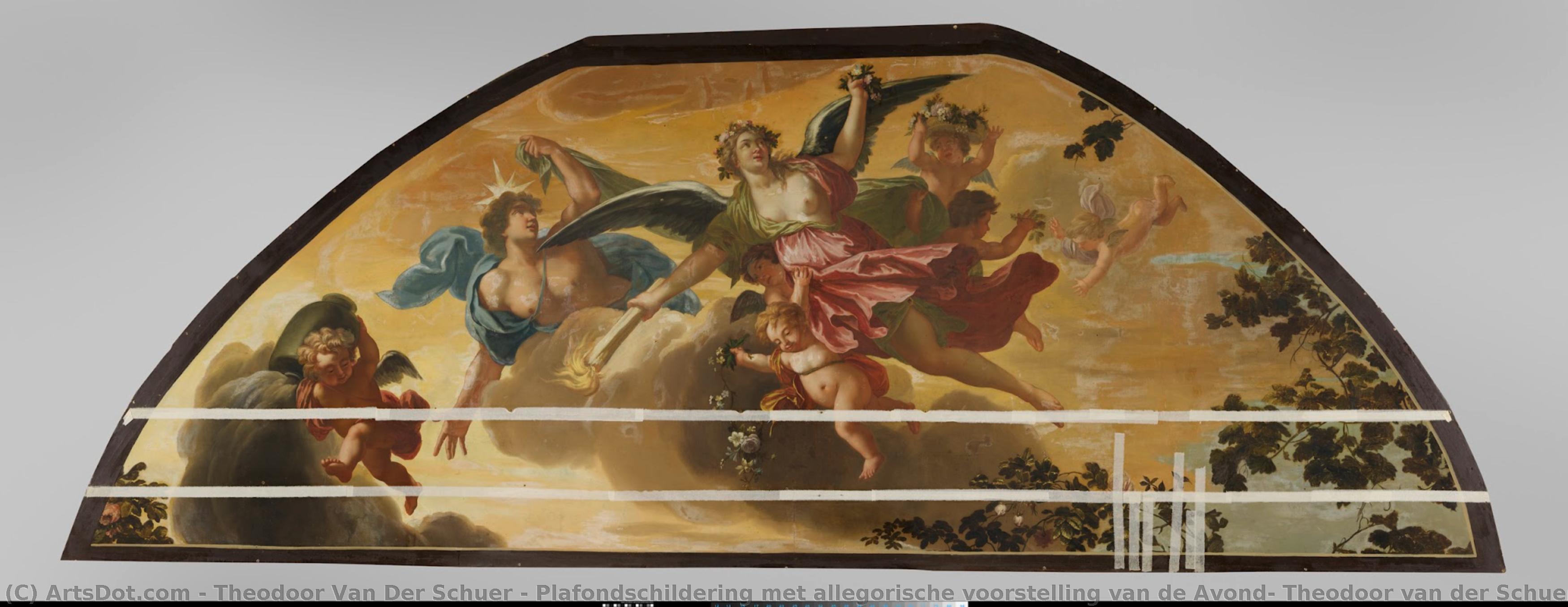 Plafondschildering Met Allegorische Voorstelling Van De Avond, Theodoor Van Der Schuer, C. 1666 - C. 1695 — Theodoor Van Der Schuer