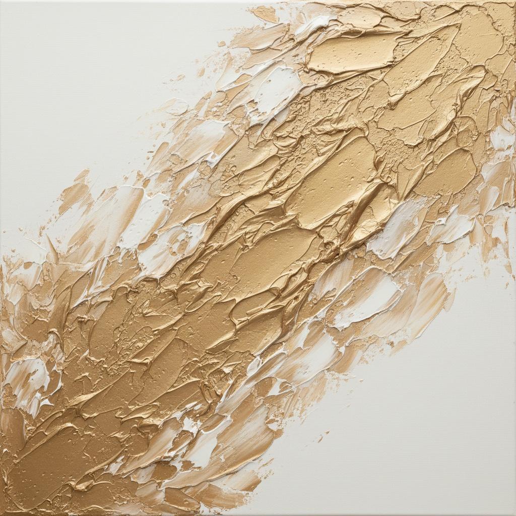 Gilded Tectonic Flow: A Monumental Study In Sculptural Gold And Ochre Impasto — David Moreau