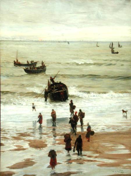 Fishing Boats Setting Out From Portel — William Lionel Wyllie