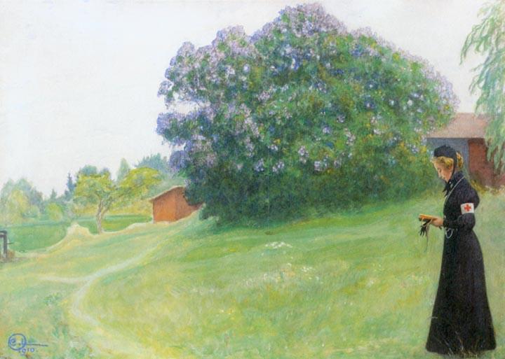 Suzanne As A Red Cross Nurse — Carl Larsson