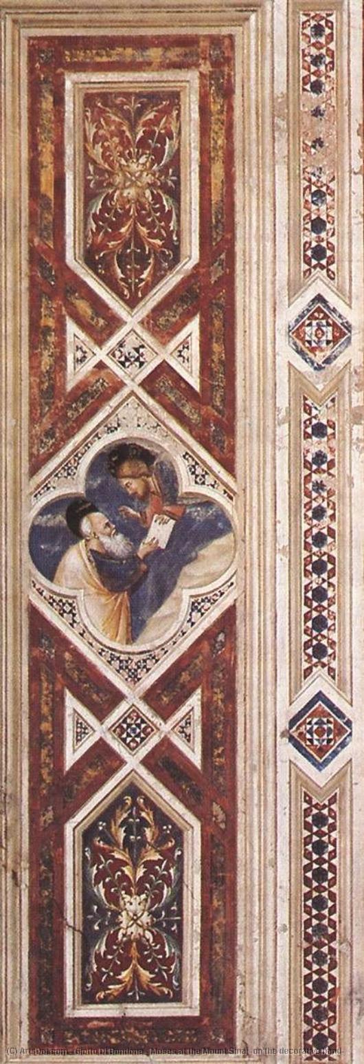 Moses Am Berg Sinai (im Dekorstreifen) — Giotto Di Bondone