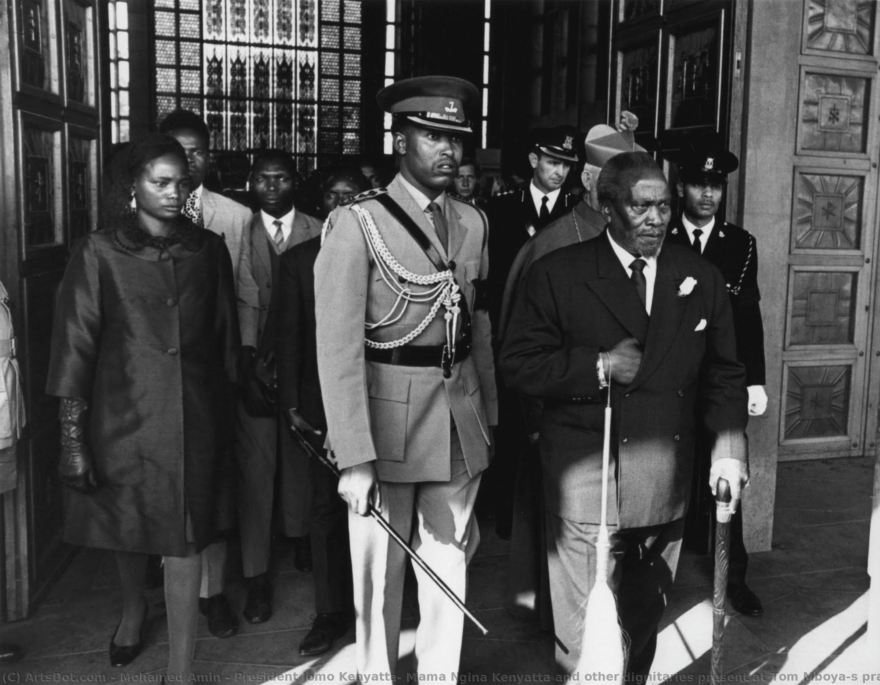 Präsident Jomo Kenyatta, Mama Ngina Kenyatta Und Andere Würdigungen Bei Der Gedenkfeier Für Tom Mboya — Mohamed Amin