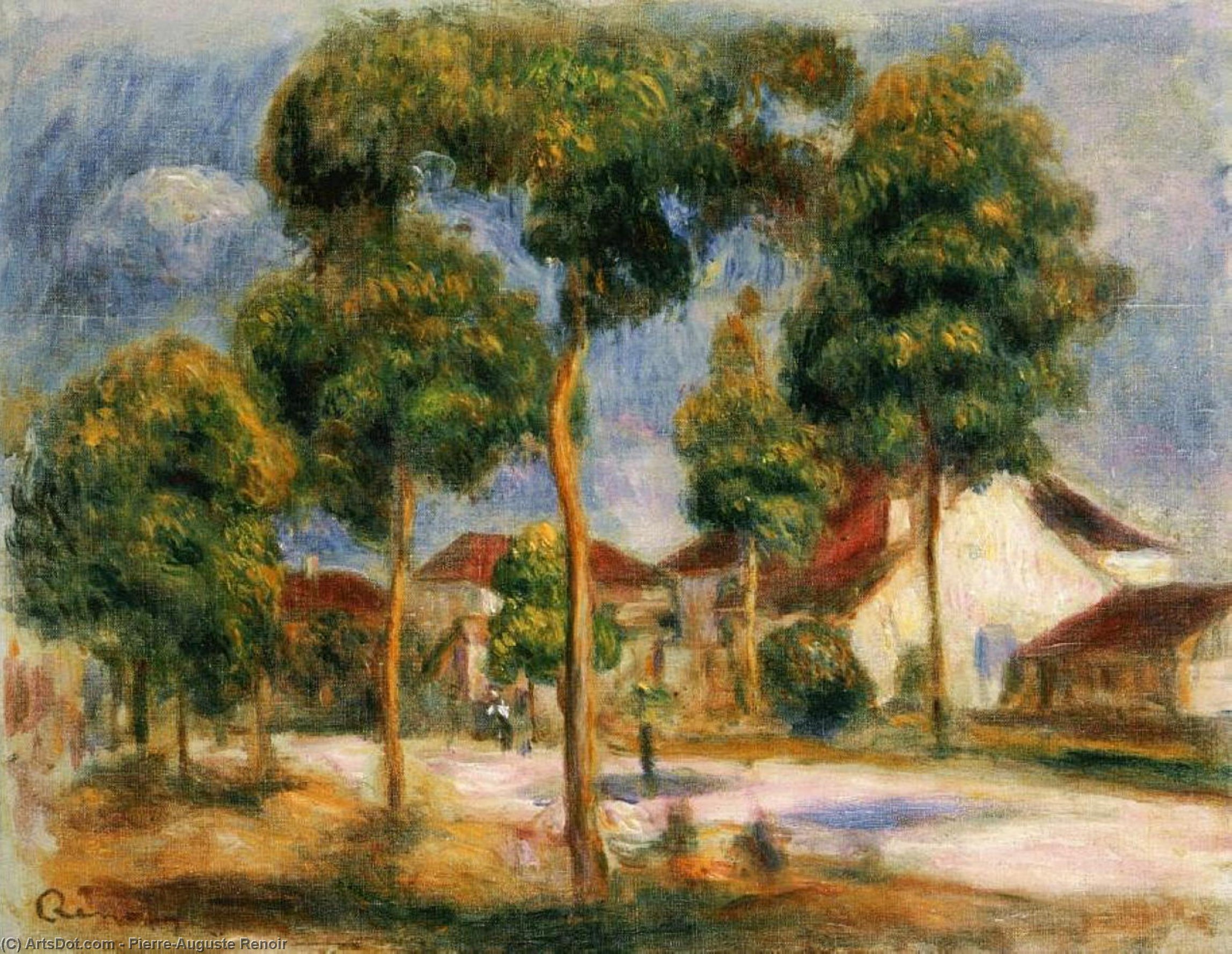 A Sunny Street — Pierre-auguste Renoir