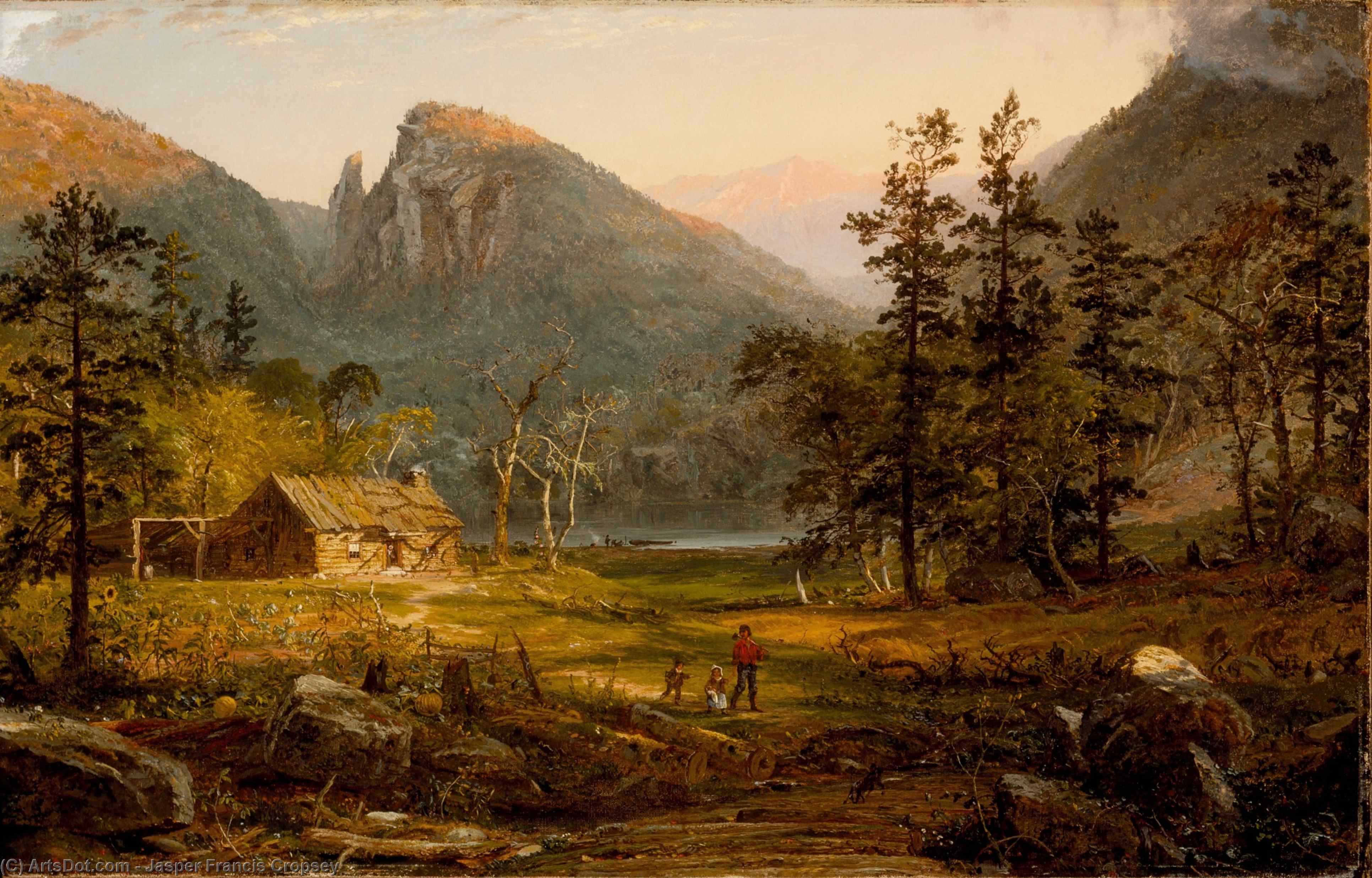Pioneer's Home, Eagle Cliff, White Mountains — Jasper Francis Cropsey