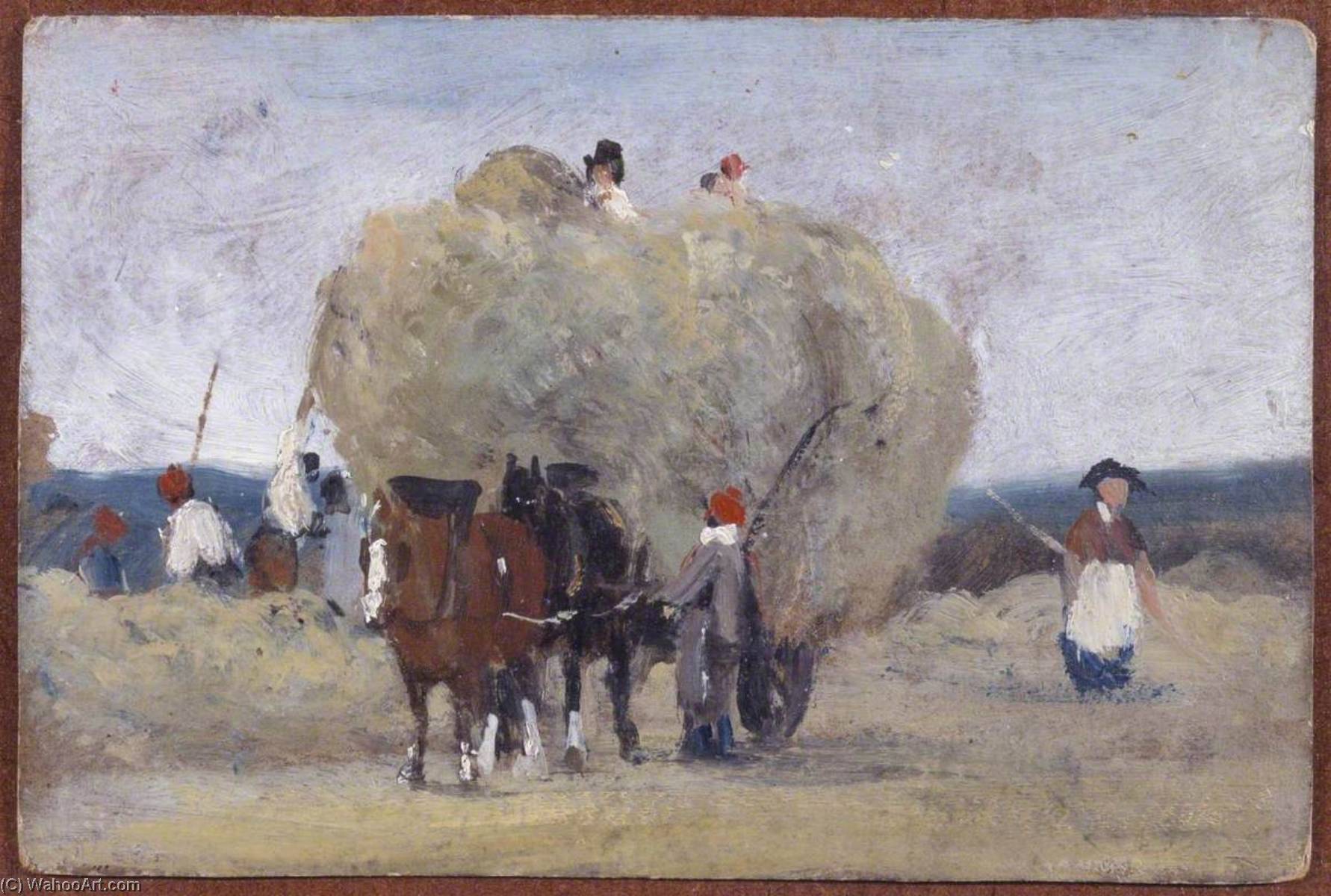 Sketch Of A Harvest Wagon — Frederick Waters (william) Watts