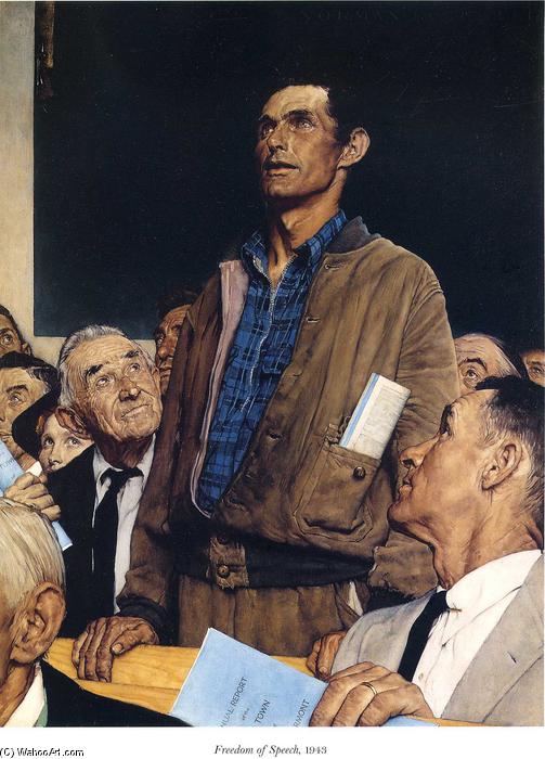 Freedom Of Speech — Norman Rockwell