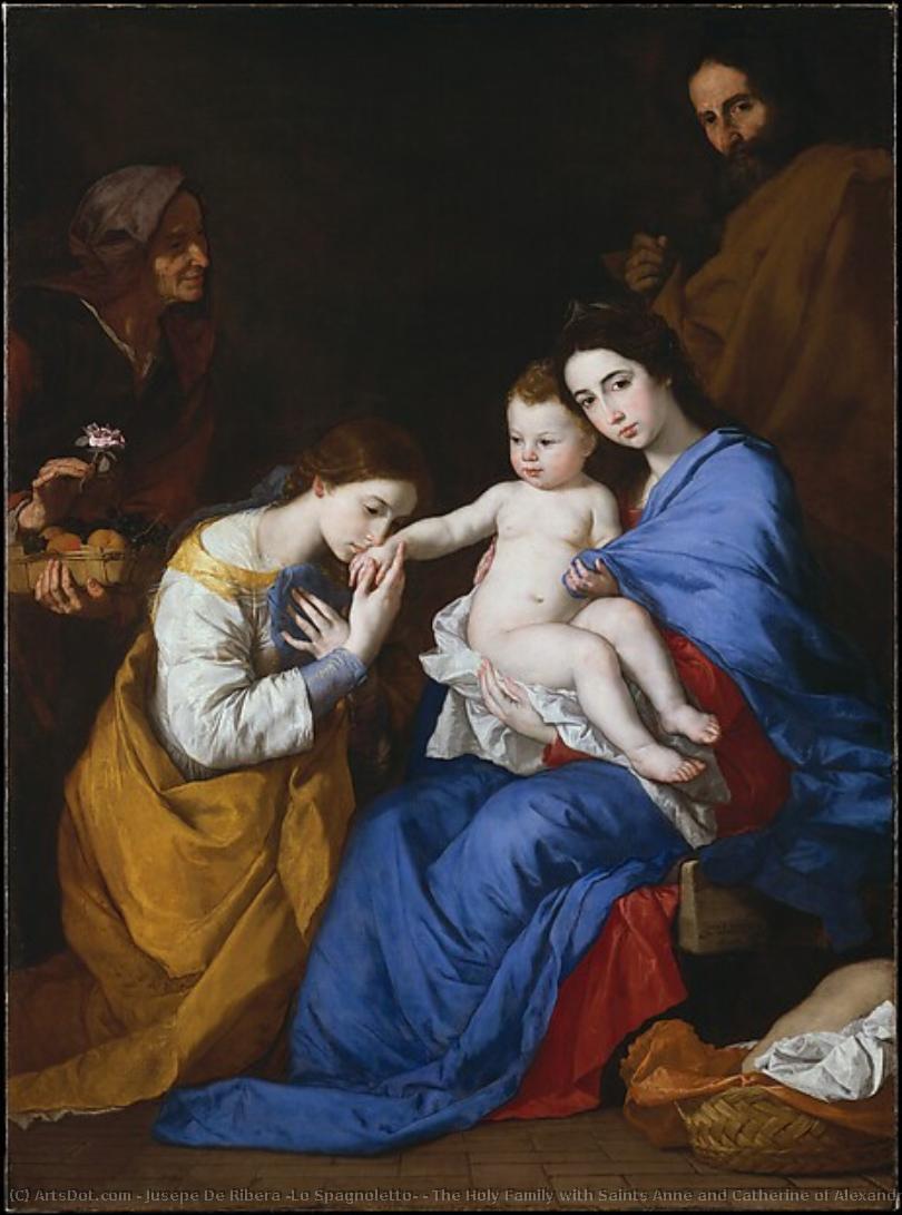 Familia Santa Con Santa Ana Y Santa Catalina De Alejandría — Jusepe De Ribera