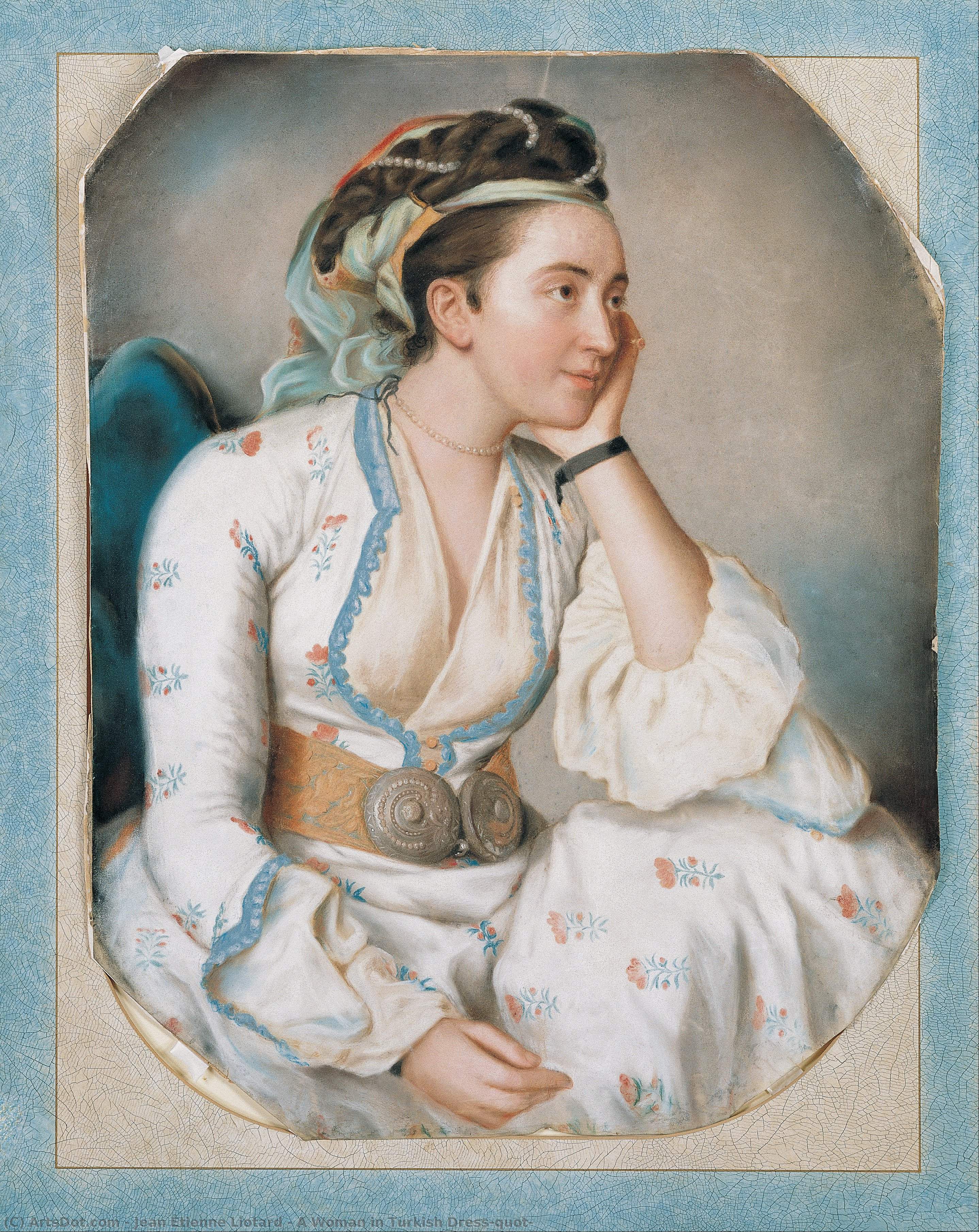A Woman In Turkish Dress" — Jean-étienne Liotard