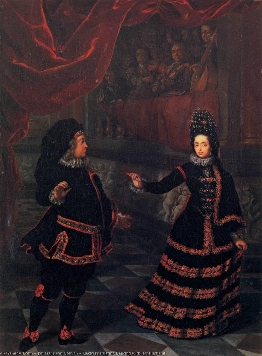 Electress Palatine Dancing With Her Husband — Johan Francois Douven