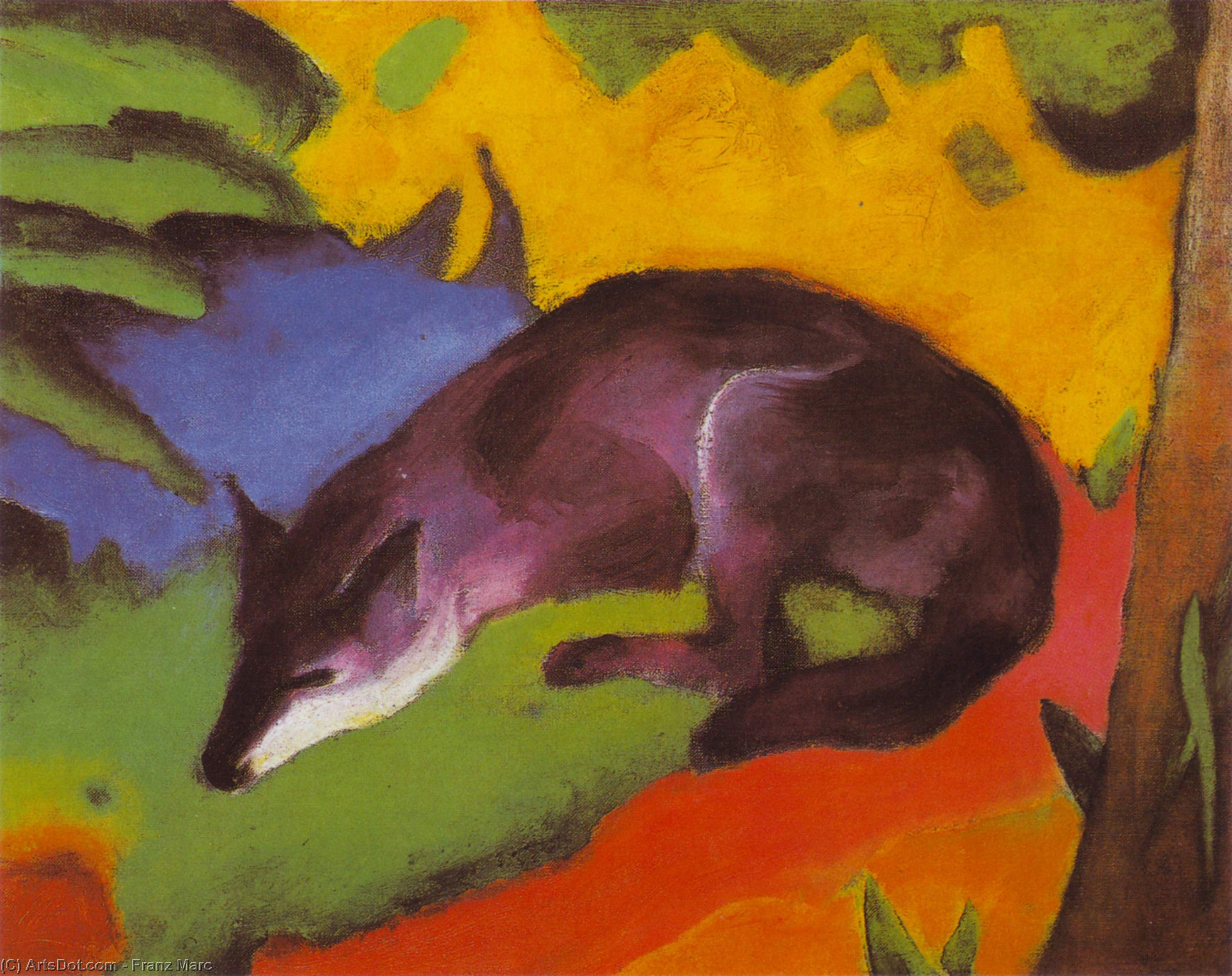 Blue-black Fox — フランツ・マルク