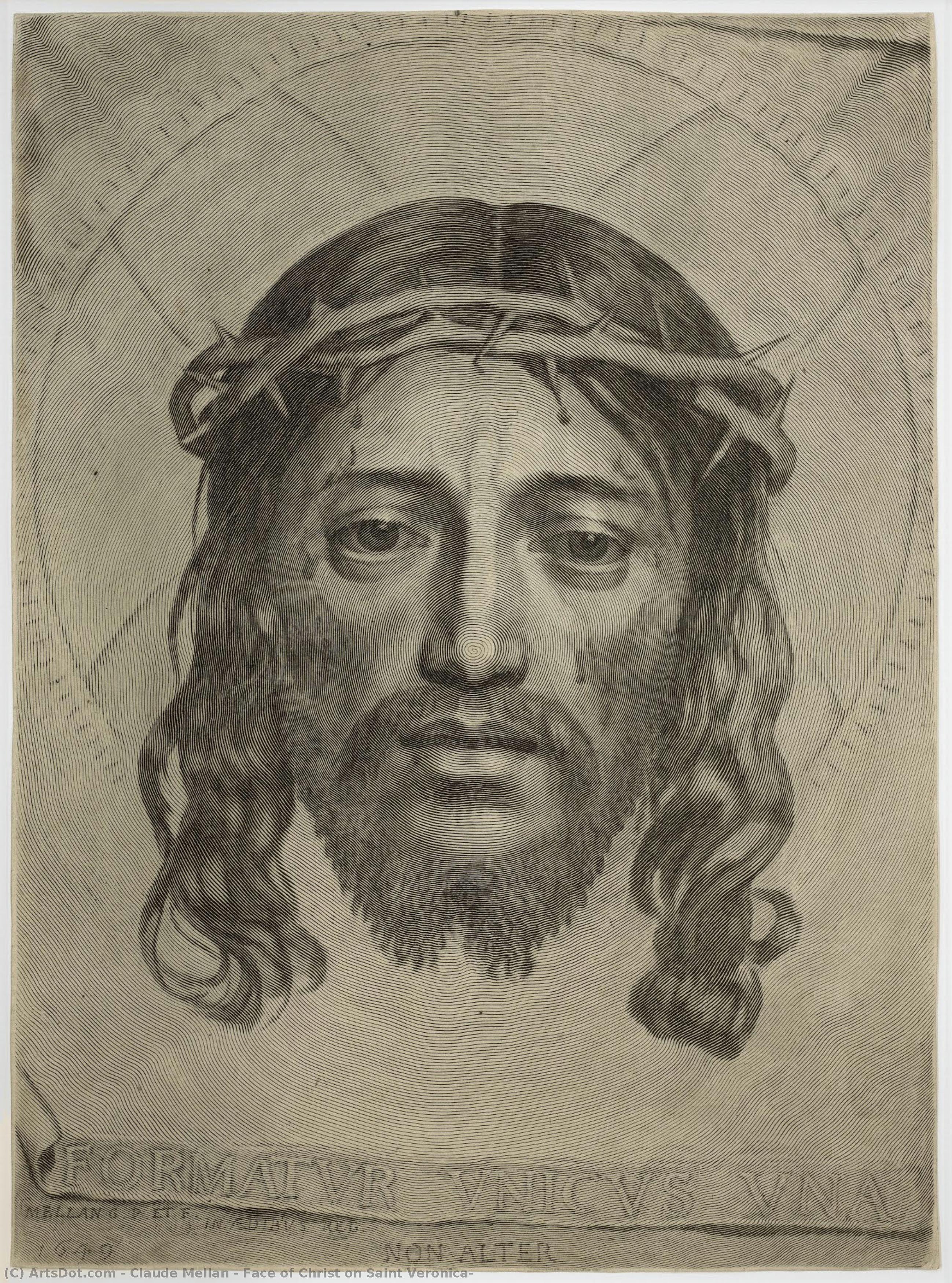 Face Of Christ On Saint Veronica — Claude Mellan