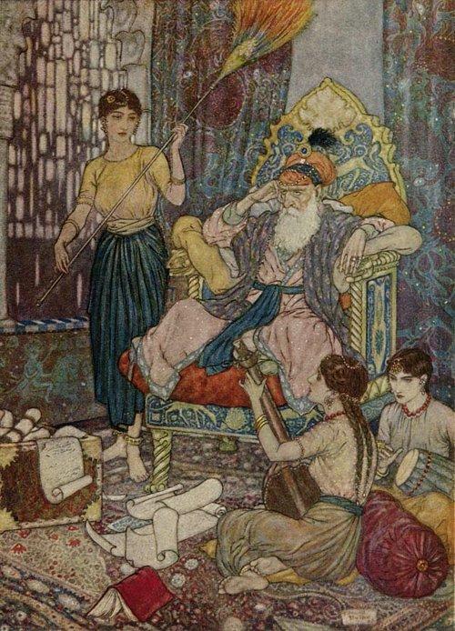 The Rubaiyat. Peace To Mahmud On His Golden Throne! — Edmund Dulac