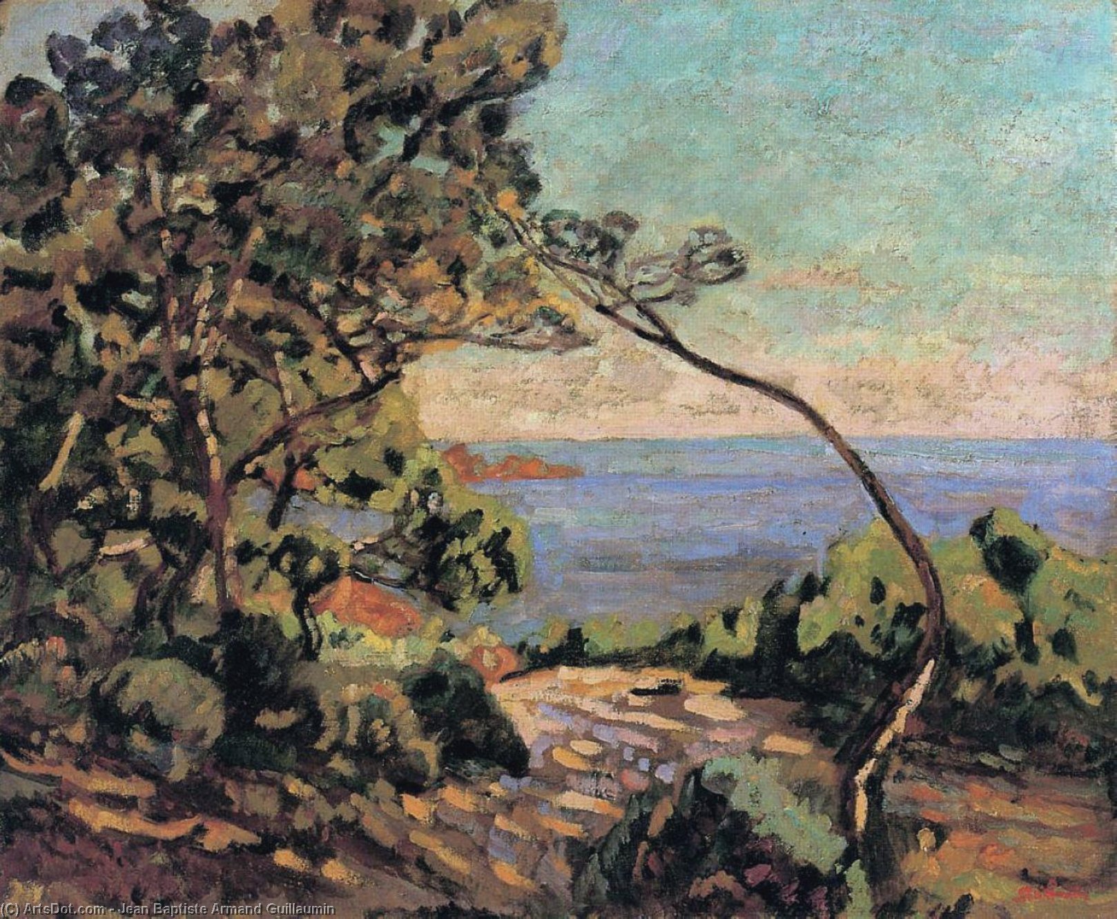 The Sea At Pointe De La Perriere, Saint-palais — Ferdinand Guillaumin