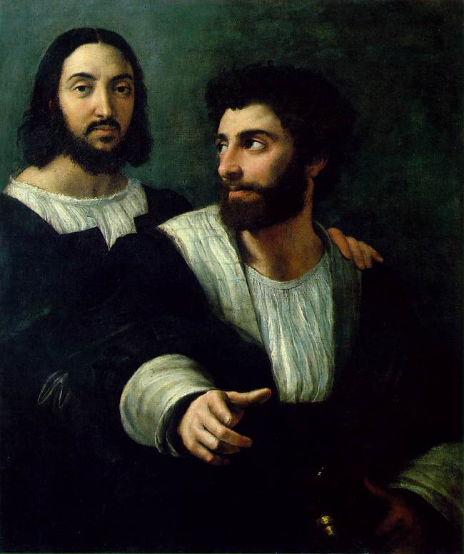 Retrato Del Artista Con Un Amigo, Tradicional — Rafael