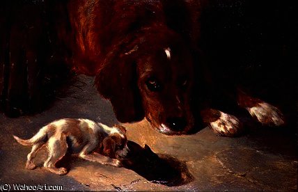An Inquisitive Puppy — George William Horlor