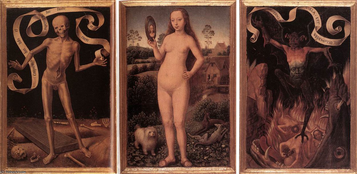 Late - Triptych Of Earthly Vanity And Divine Salvation (front) — Memling, Hans