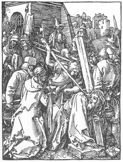 Small Passion: 21. Christ Bearing The Cross — Albreht Direr