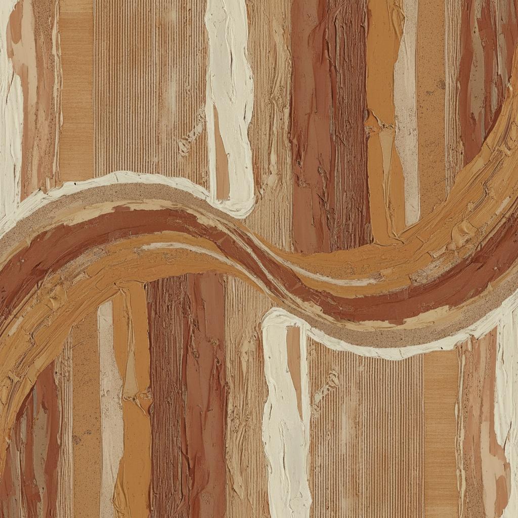 The Monolithic Flow: A Singular Symphony Of Ochre Waves And Sculptural Strata — David Moreau