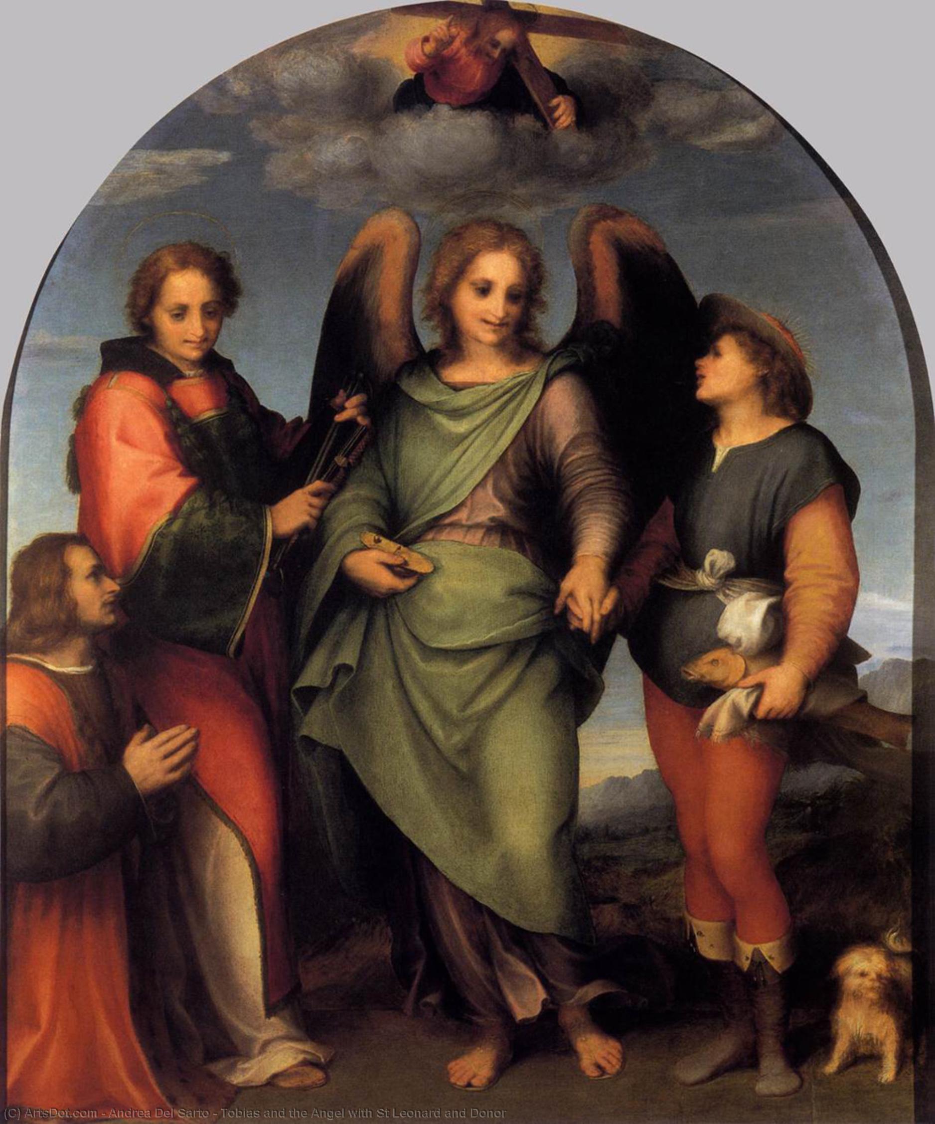 Tobias And The Angel With St Leonard And Donor — Andrea Del Sarto