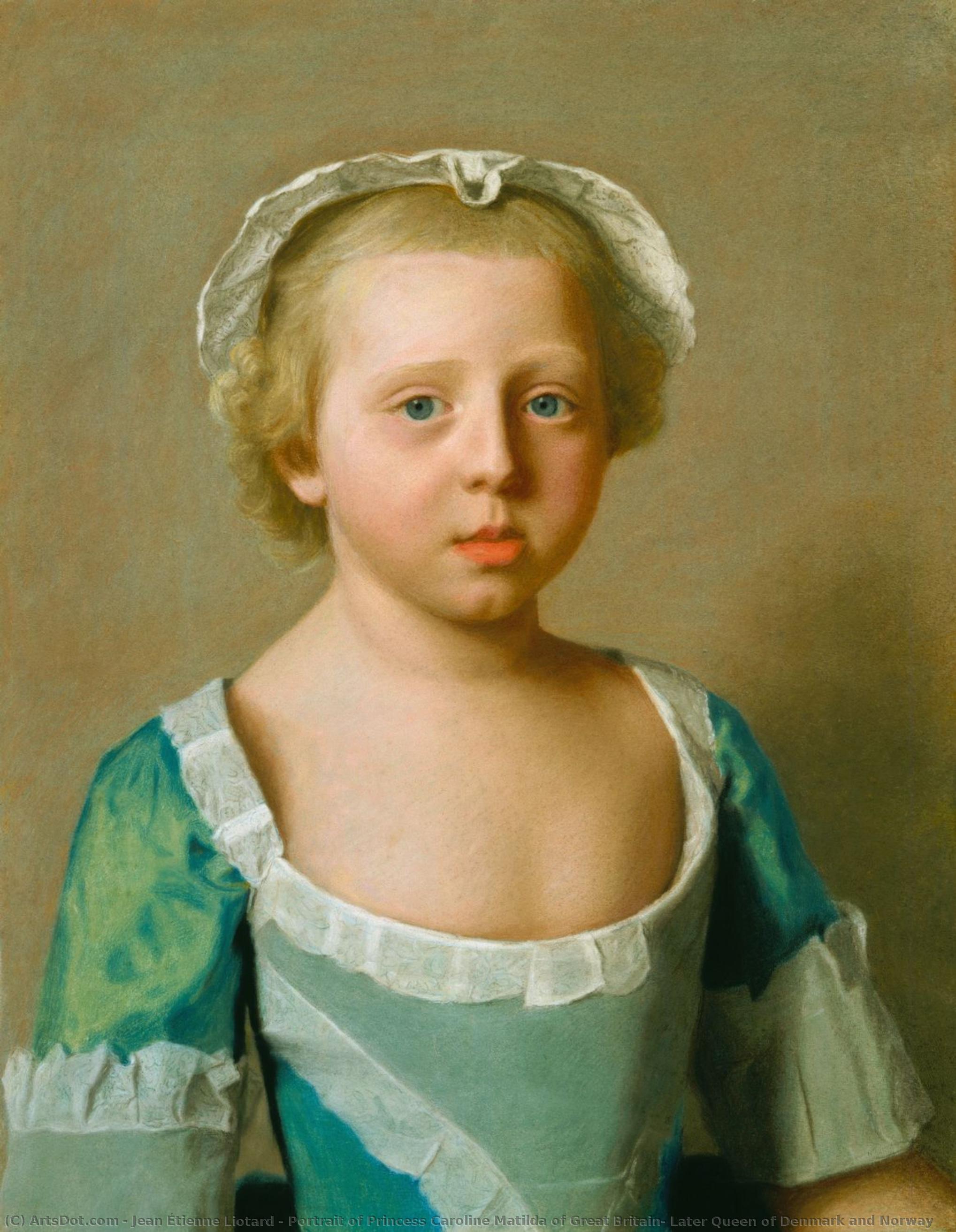 Portrait Of Princess Caroline Matilda Of Great Britain, Later Queen Of Denmark And Norway — Jean-étienne Liotard