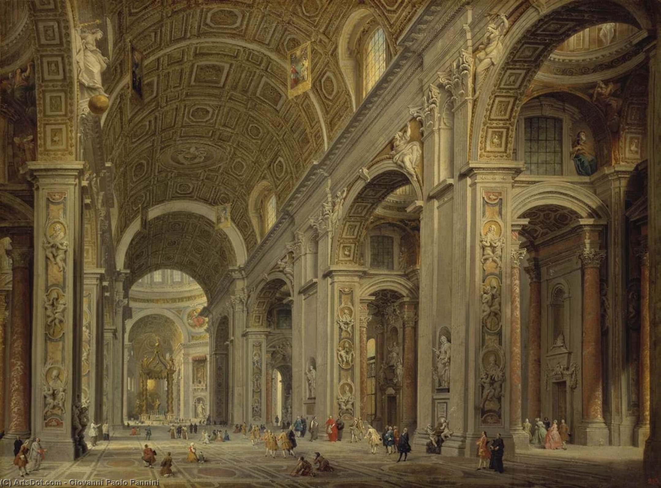 Interior Of St Peter's In Rome — Giovanni Paolo Panini