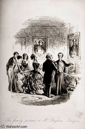 The Family Portraits At Mr. Bayham Badger's — Hablot Knight Browne