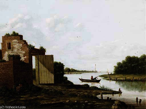A Ruin By A River — Antoine De Saaijer Waldorp