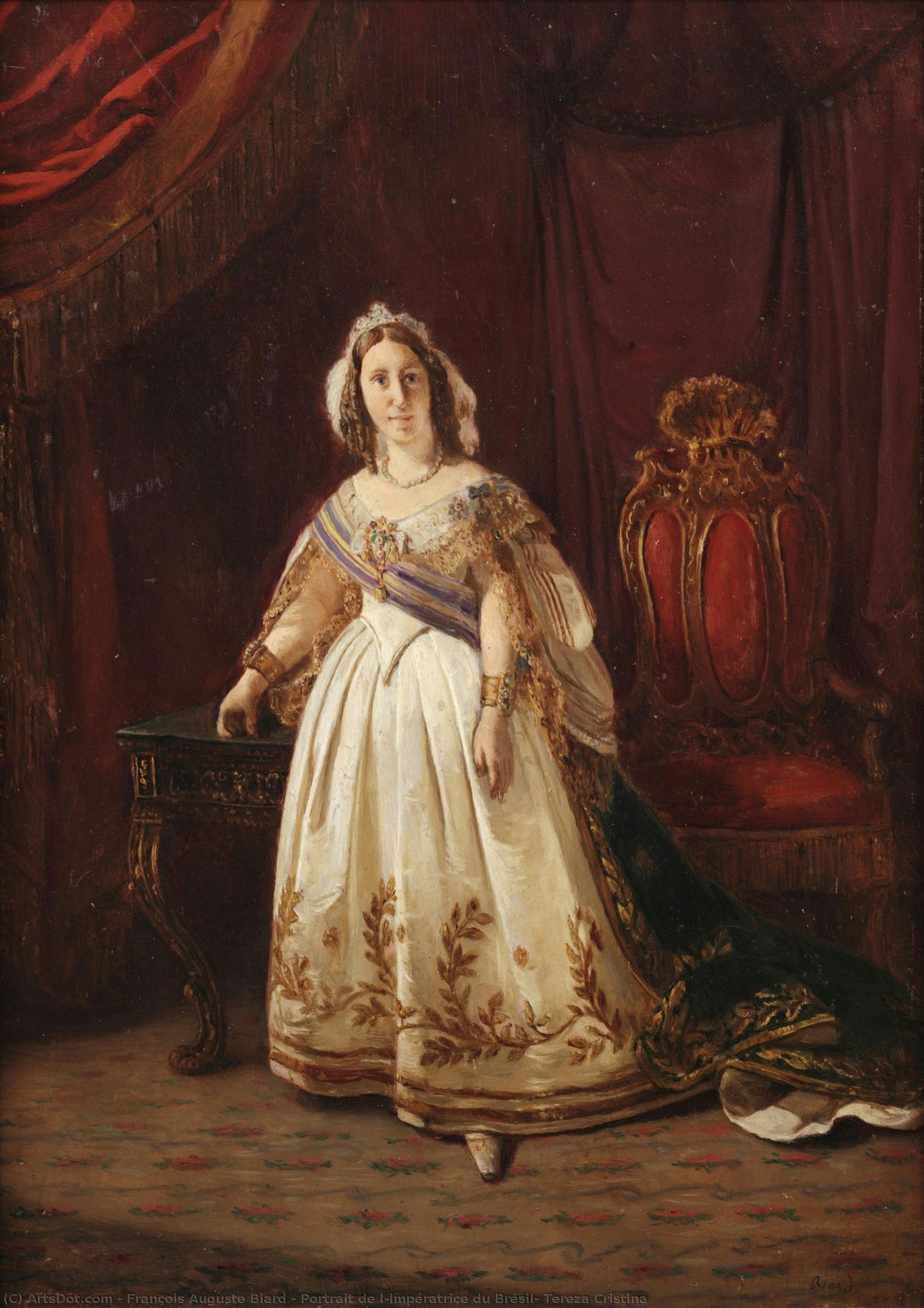 Portrait De L´impératrice Du Brésil, Tereza Cristina — François Auguste Biard