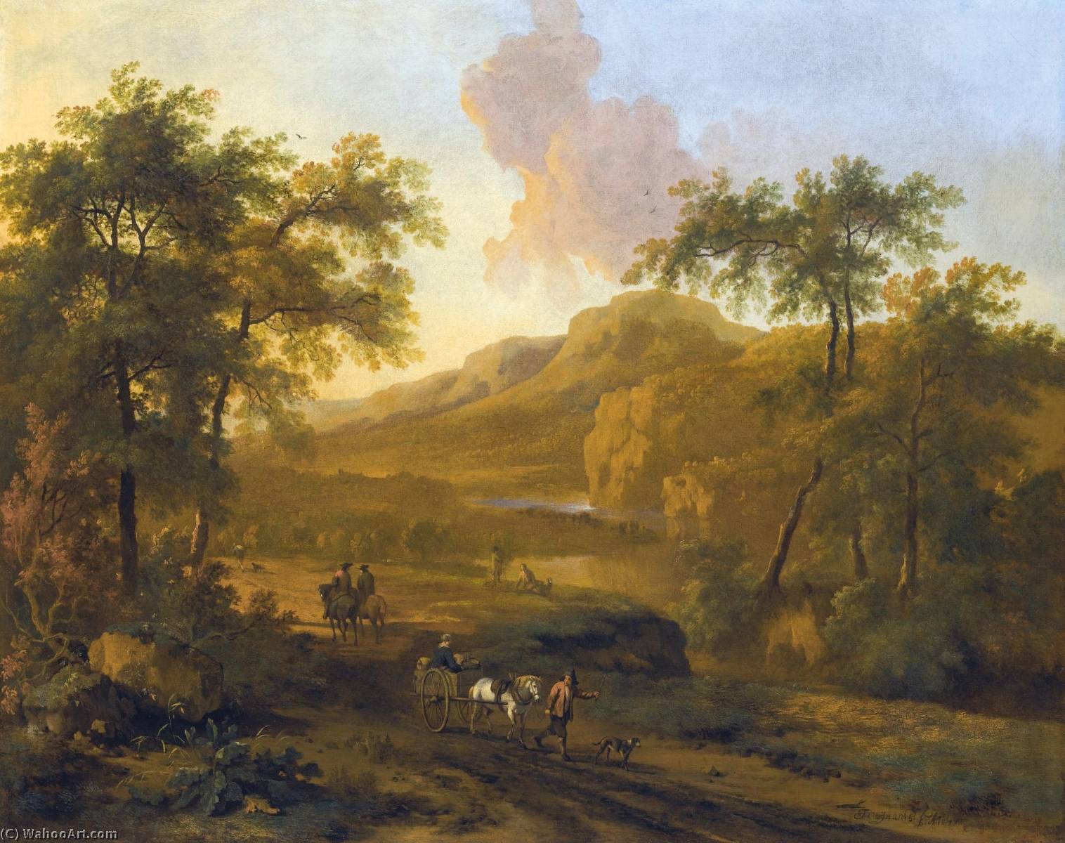 An Italianate River Valley Landscape — Jan Jansz Wijnants