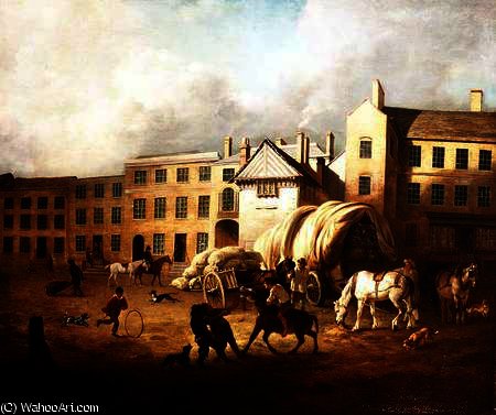 A Town Scene — George Garrard