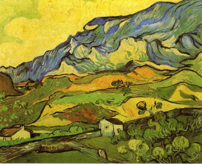 Les Alpilles, Berglandschaft In Der Nähe Von Süd-rémé — Vincent Willem Van Gogh