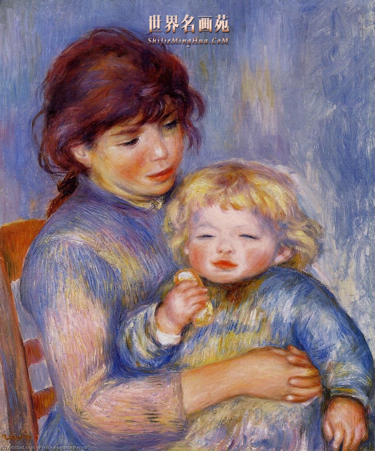 Maternidad (niño Con Una Galleta) — Pierre-auguste Renoir