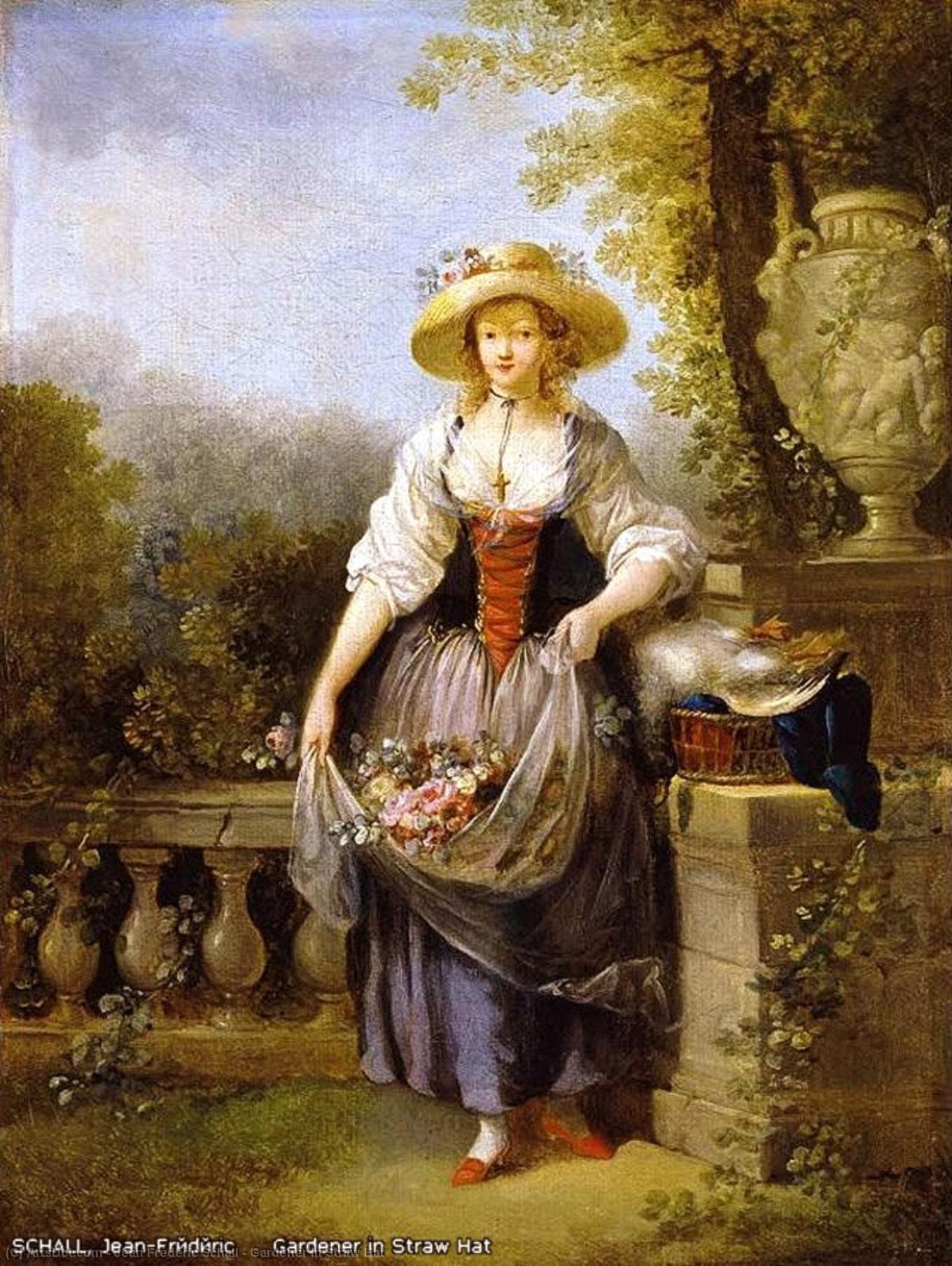 Gardener In Straw Hat — Jean Frédéric Schall