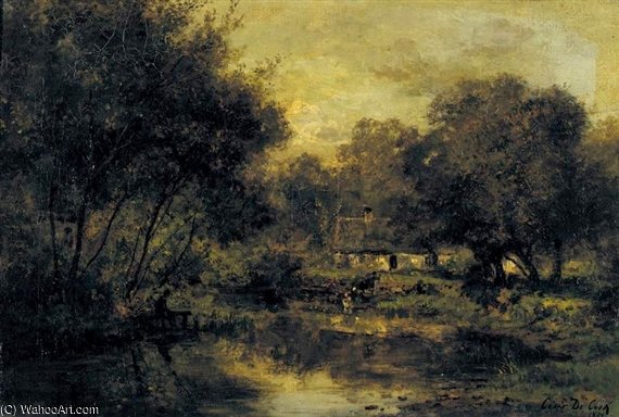Landscape With Cottage — César De Cock