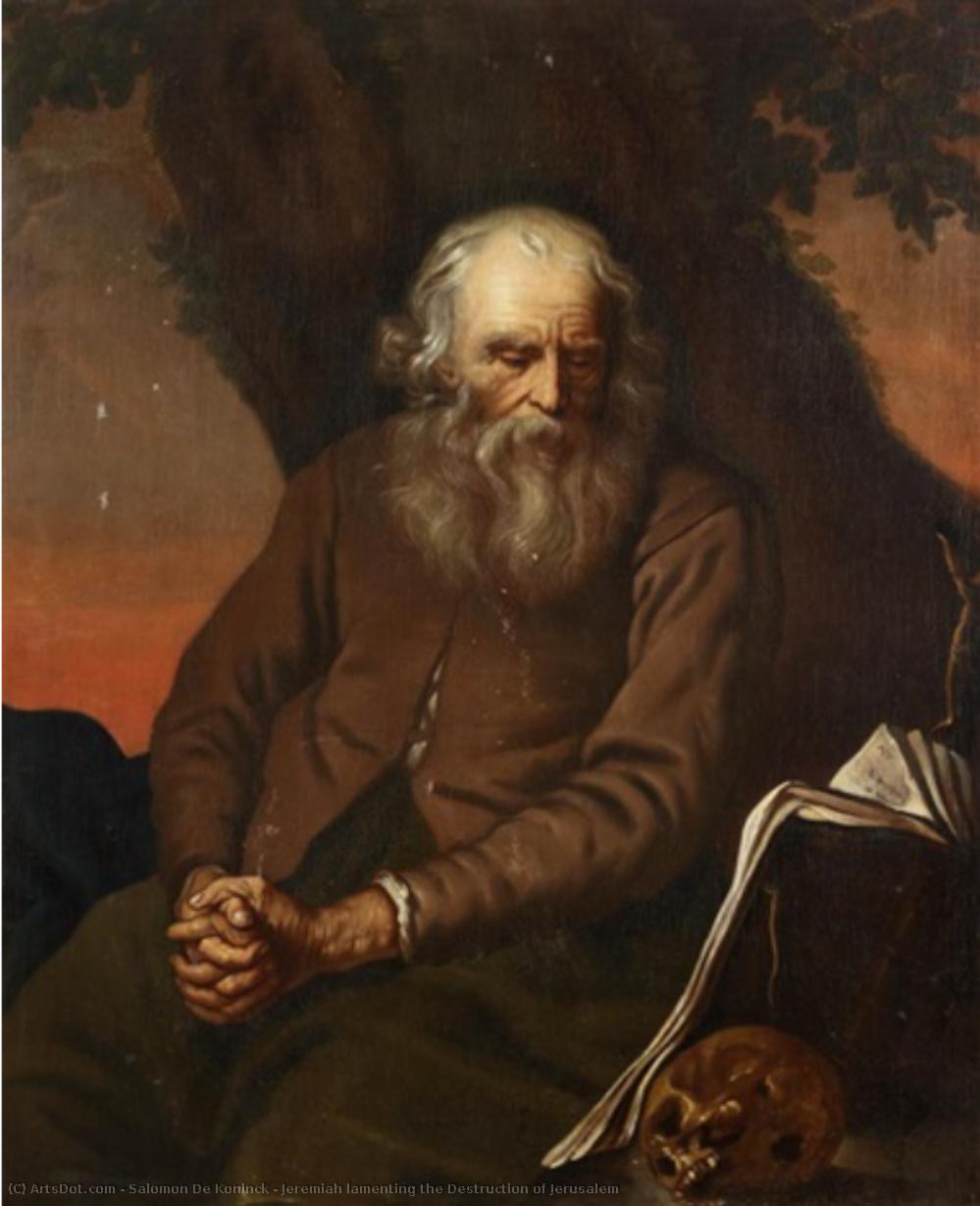 Jeremiah Lamenting The Destruction Of Jerusalem — Salomon De Koninck