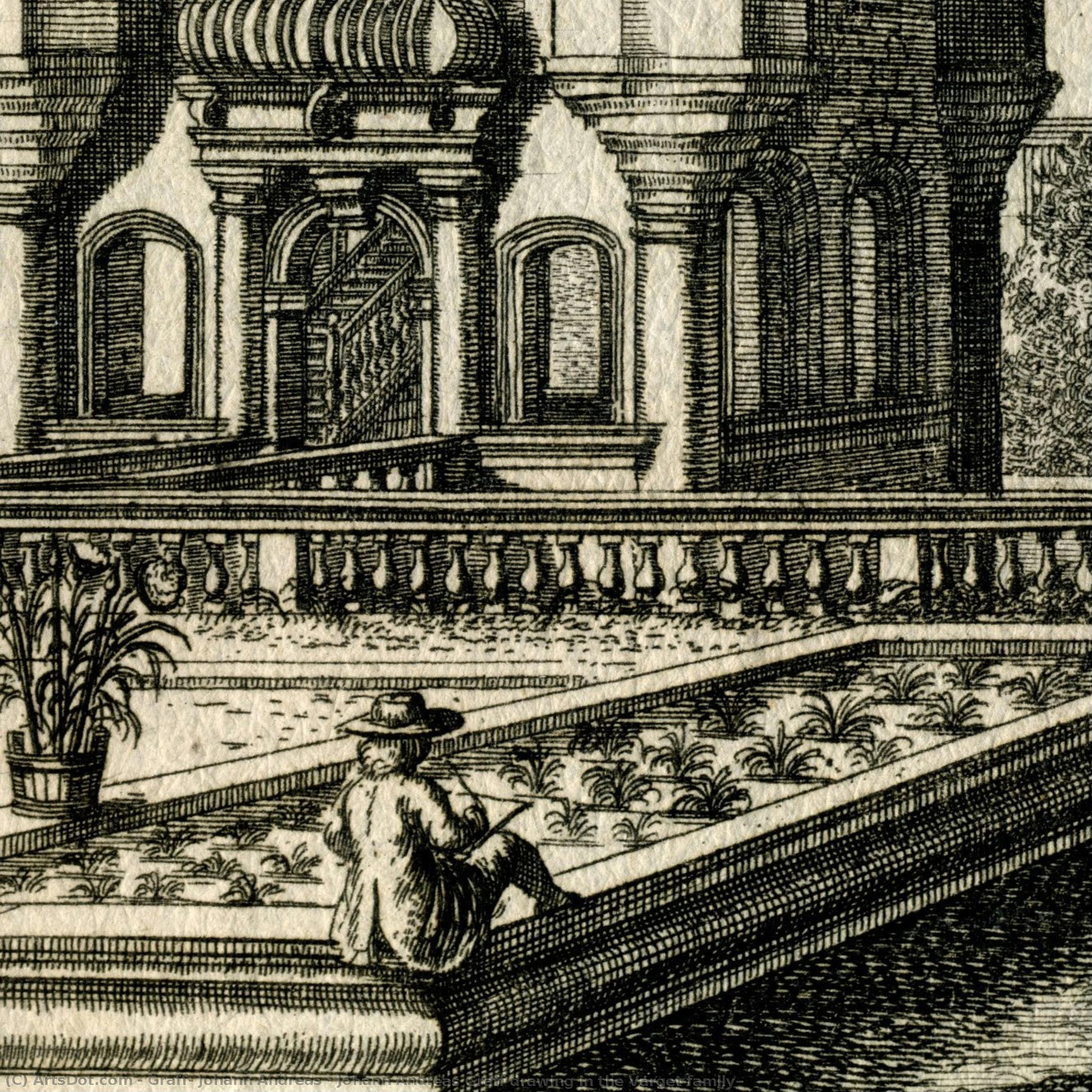 Johann Andreas Graff Drawing In The Varget Family — Johann Andreas Graff