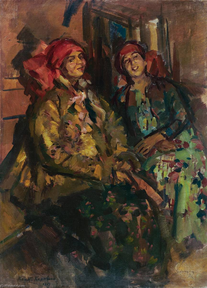 Two Girls In Peasant Costumes — Konstantin Alexeievitch Korovin