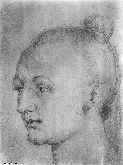 Studien Zu Einem Großen ''bild Der Maria'' Kopf Eines Jungen Mädchens — Albrecht Dürer