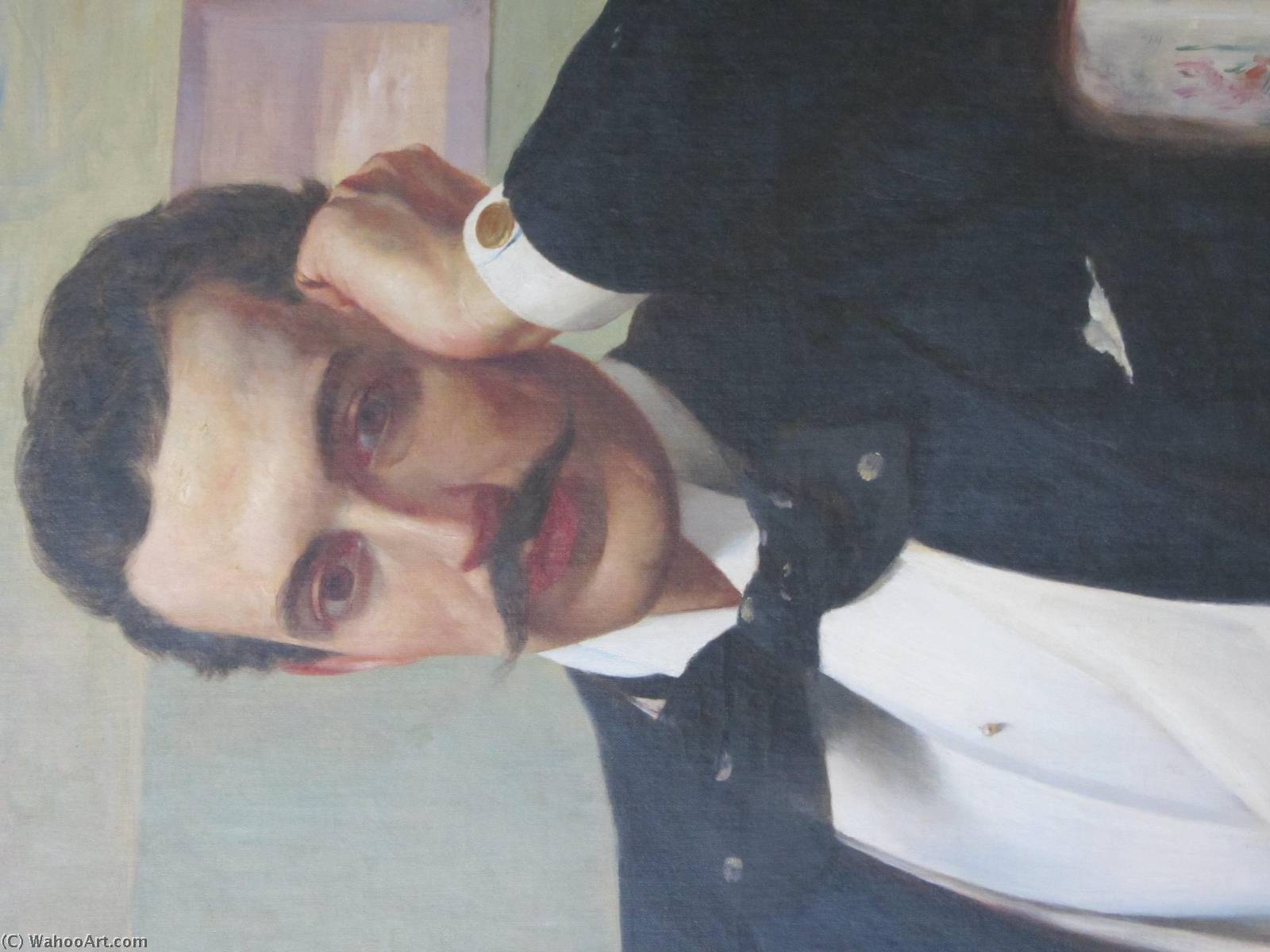 Retrato De Enrique Del Campo , Detalle — Alfredo Valenzuela Puelma