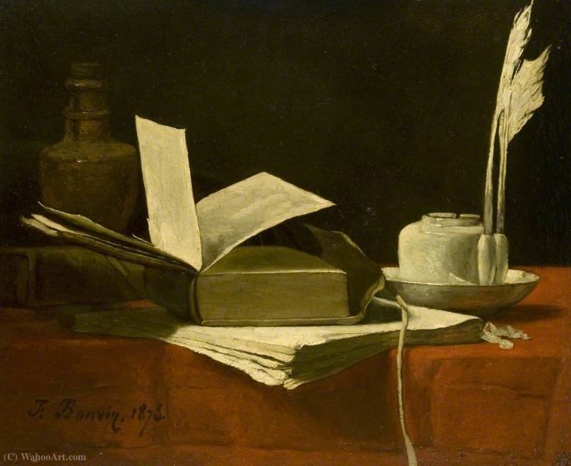 Still Life With A Book And An Ink Well — François Bonvin