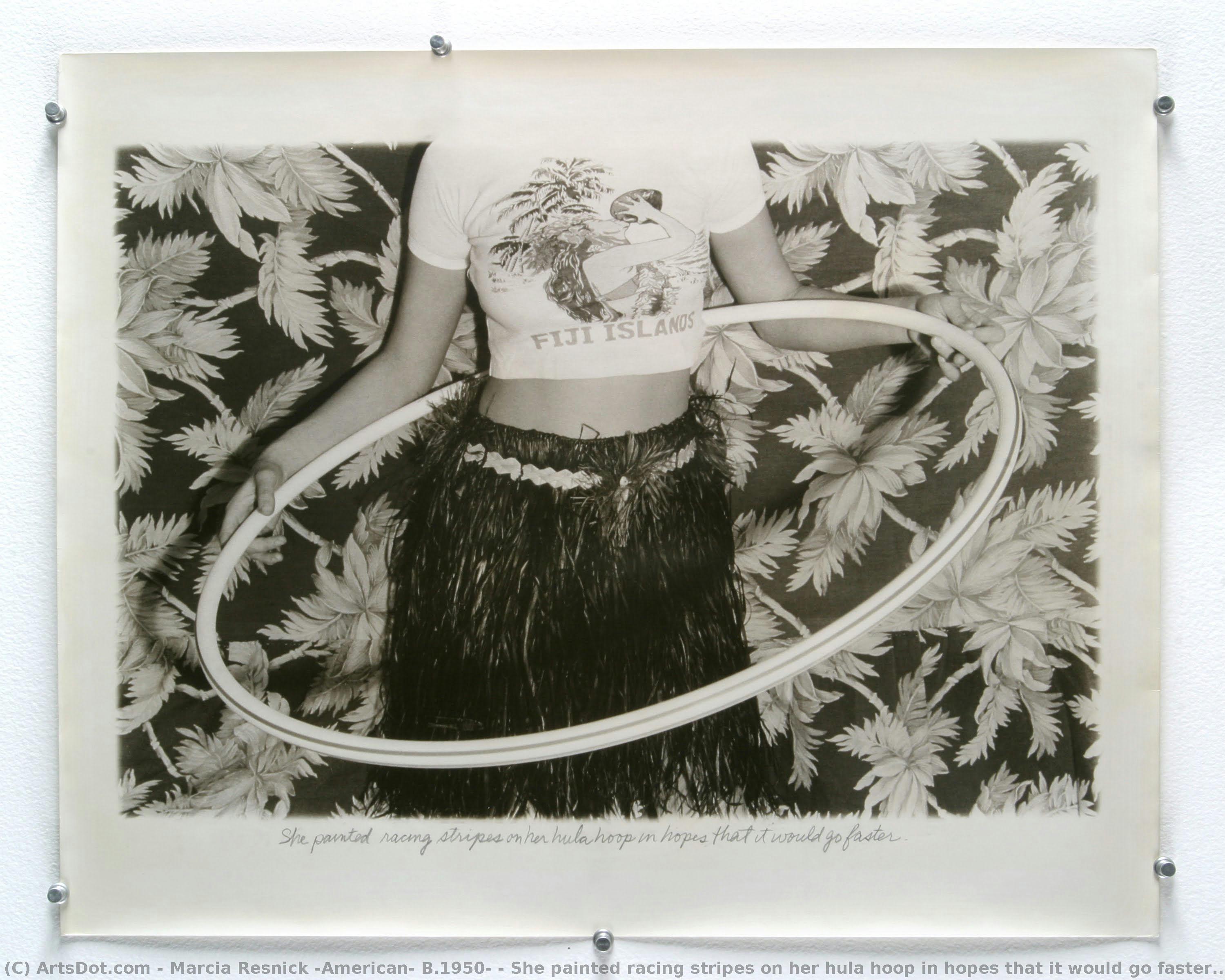 She Painted Racing Stripes On Her Hula Hoop In Hopes That It Would Go Faster... From Re-visions — Marcia Resnick (american, B.1950)