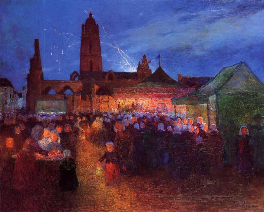 July 14th Fireworks At Bourg-de-batz — Ferdinand Du Puigaudeau