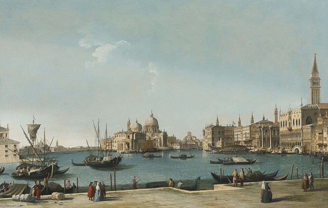 Venice, A View Of The Entrance To The Grand Canal With The Bacino Di San Marco — Bernardo Canal