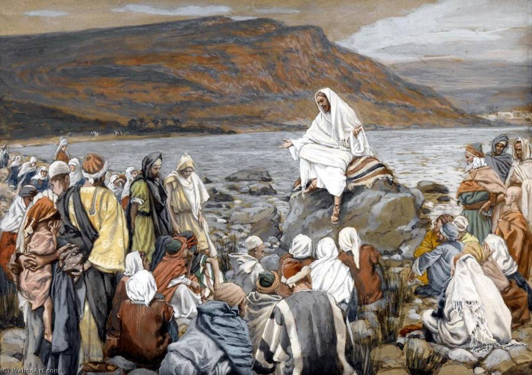 Jesus Teaches The People By The Sea — Jacques Joseph Tissot