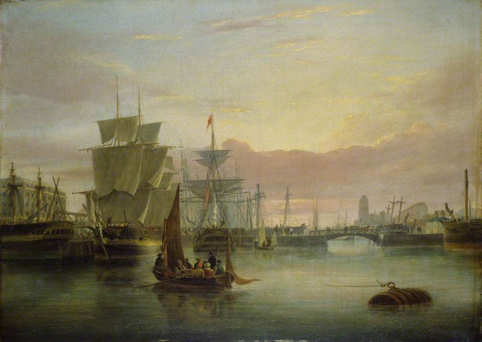 The Floating Harbour, Bristol, With Prince Street Bridge — Joseph Walter
