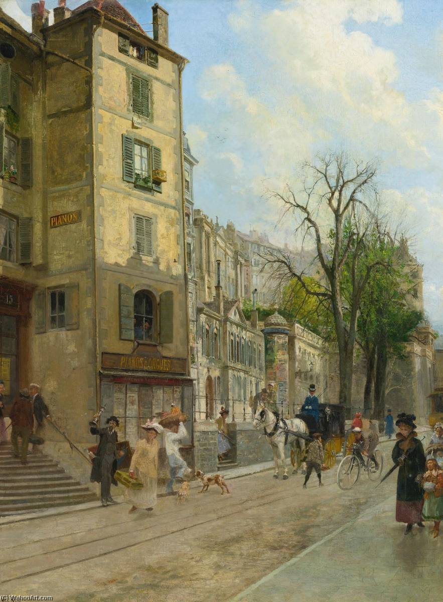 Rue De La Corraterie, Geneva — Francois Adolphe Grison