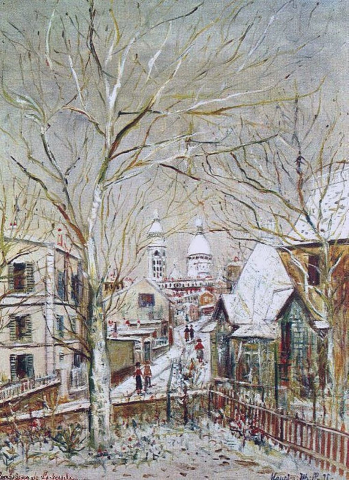 Sacre Coeur De Montmartre And Chateau Des Brouillards — Maurice Utrillo