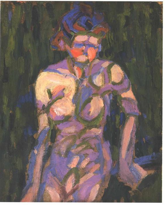 Female Nude With Shadow Of A Twig — Ernst Ludwig Kirchner