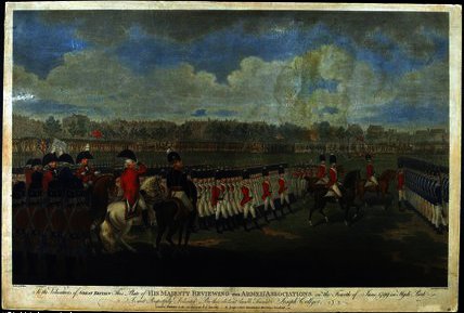 The King Reviewing The Armed Association — Edward Dayes