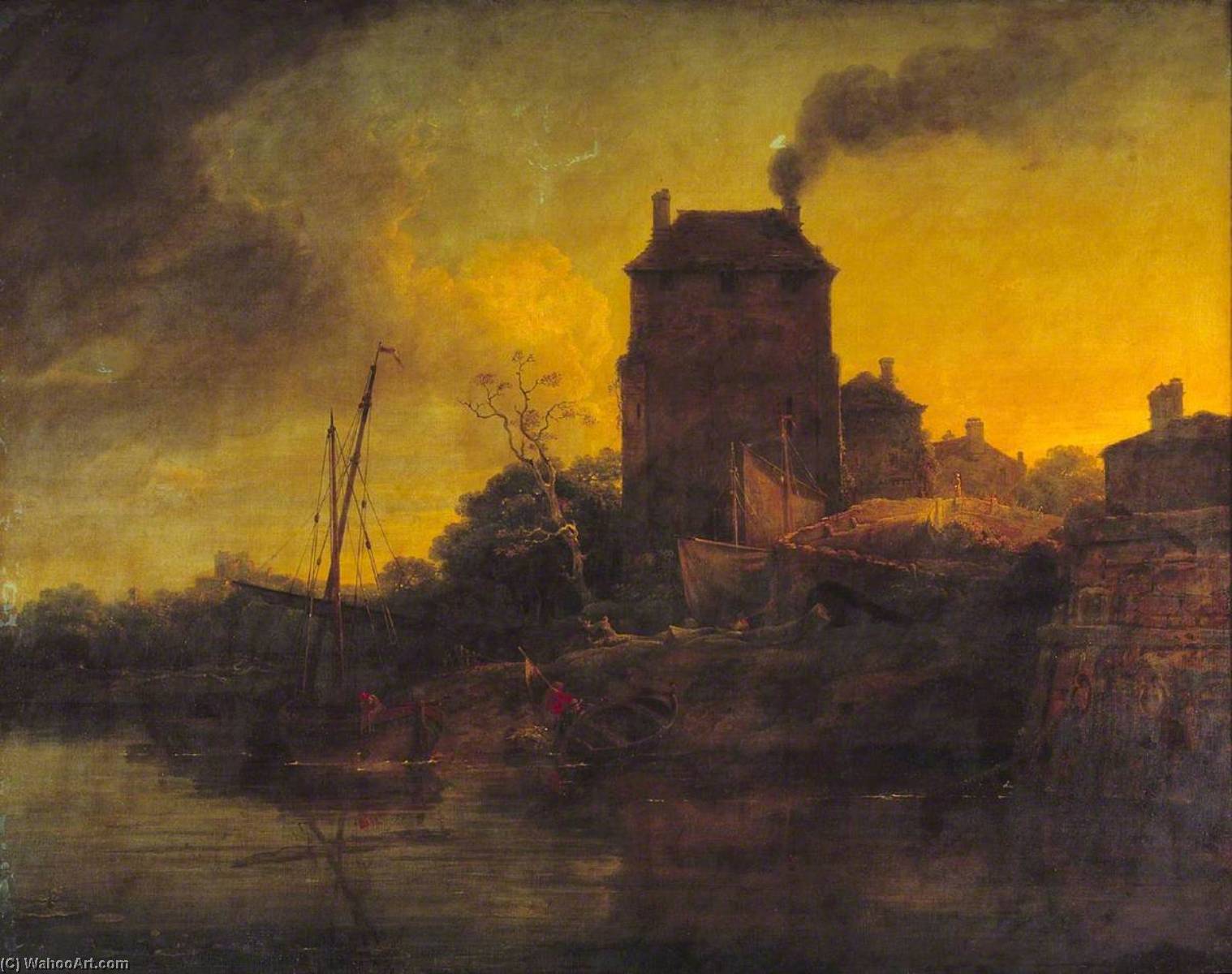 View On The Ouse At York — George Arnald